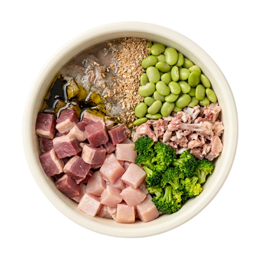 BARF Welpe Huhn Brokkoli Limabohne