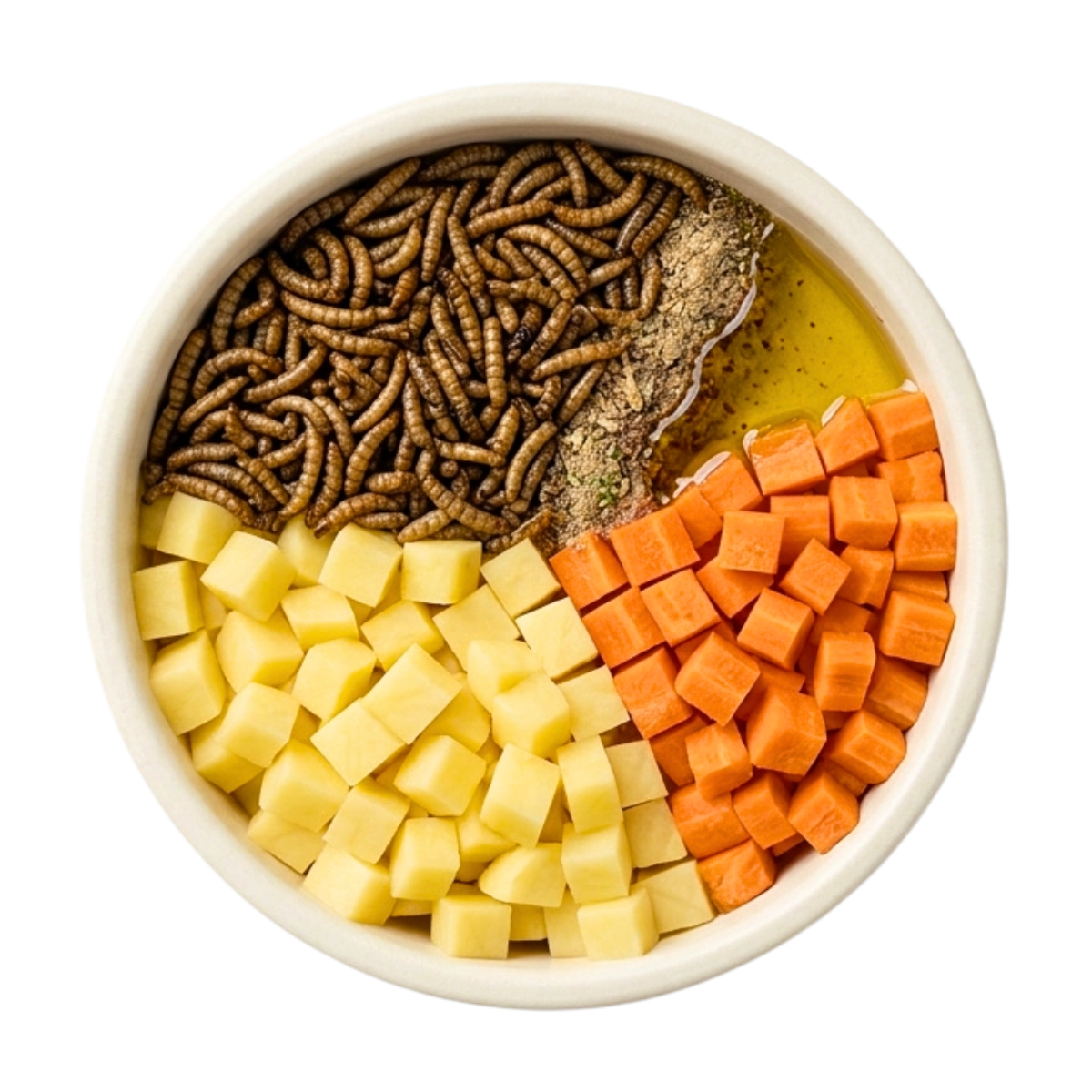 BARF Insekten Kartoffel Karotte